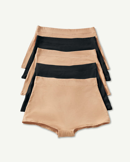 BlissWear High-Rise Boyshort 5-Pack